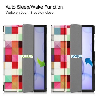 Hülle für Samsung Galaxy Tab S6 SM-T860 10.5 Zoll Smart Cover Etui mit Standfunktion und Auto Sleep/Wake Funktion