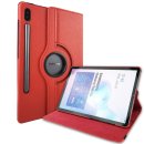 Case für Samsung Galaxy Tab S6 SM-T860 10.5 Zoll Schutzhülle Smart Cover Hülle 360° Drehbar in Farbe Rot
