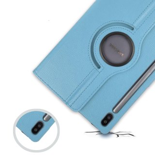 H&uuml;lle f&uuml;r Samsung Galaxy Tab S6 SM-T860 10.5 Zoll Schutzh&uuml;lle Smart Cover 360&deg; Drehbar Hellblau
