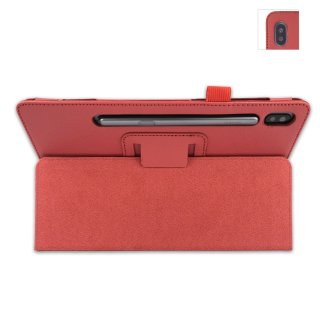 Case f&uuml;r Samsung Galaxy Tab S6 SM-T860 10.5 Zoll Schutzh&uuml;lle Etui mit Standfunktion Rot