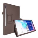Schutzhülle für Samsung Galaxy Tab S6 SM-T860 10.5 Zoll Slim Case Etui mit Standfunktion Braun