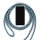 Case mit Handykette für Apple iPhone 11 6.1 Zoll längenverstellbar Dünn Cover Schutzhülle Outdoor Umhängetasche aus TPU Stoßfest Extra Schutz Robust Blau-Grün