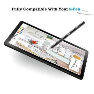 2in1 Tabletschutz Cover für Galaxy Tab A 10.1 Zoll SM-T510 SM-T515 Tabletcase mit Auto Schlafmodus + Glas Schwarz