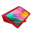 2in1 Set Etui für Galaxy Tab A 10.1 Zoll SM-T510 SM-T515 Tasche mit Auto Ruhemodus + Schutzfolie Rot