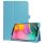 2in1 Tabletschutz Tasche für Galaxy Tab A 10.1 Zoll SM-T510 SM-T515 Etui Leicht + Tabletschutz Glas Hellblau