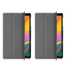 2in1 Set Case für Samsung Galaxy Tab A 10.1 Zoll SM-T510 SM-T515 Schutzhülle Knickbar + Display Glas Grau