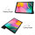 2in1 Set Case für Samsung Galaxy Tab A 10.1 Zoll SM-T510 SM-T515 Schutzhülle Knickbar + Display Glas Grau