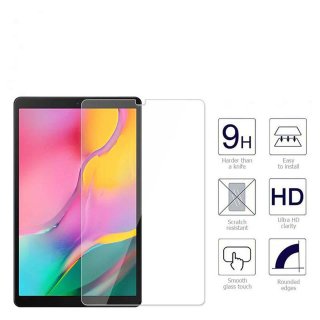 2in1 Tabletschutz Tasche f&uuml;r Samsung Galaxy Tab A 10.1 Zoll SM-T510 SM-T515 Etui Leicht + Tabletschutz Glas Wei&szlig;
