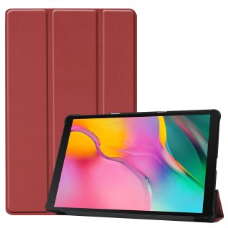 2in1 Set Tabletcase für Galaxy Tab A 10.1 Zoll SM-T510 SM-T515 Cover Slim + Displayglas Weinrot