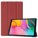 2in1 Set Tabletcase für Samsung Galaxy Tab A 10.1 Zoll SM-T510 SM-T515 Cover Slim + Displayglas Weinrot