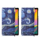 2in1 Set Etui für Samsung Galaxy Tab A 10.1 Zoll SM-T510 SM-T515 Tasche mit Auto Ruhemodus + Schutzfolie