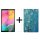 2in1 Tabletschutz Tasche für Galaxy Tab A 10.1 Zoll SM-T510 SM-T515 Etui Leicht + Tabletschutz Glas