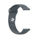 Ersatzarmband für Samsung Galaxy Watch Active 2 Gear S2 Sport Classic Lifestyle-Armband Silikon Schadstofffrei Grau
