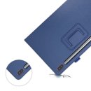 2in1 Set für Samsung Galaxy Tab S6 10.5 SM-T860 SM-T865 mit Cover Auto Sleep/Wake Ruhenodus + Schutzfolie Hülle Smart Case Hartglas Blau