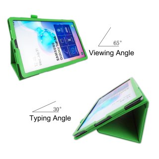 2in1 Set für Samsung Galaxy Tab S6 10.5 SM-T860 SM-T865 Tablet mit Magnetverschluss Smartcover + Schutzglas mit Auto Sleep/Wake Hülle Grün