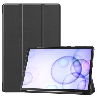 2in1 Set für Samsung Galaxy Tab S6 10.5 SM-T860 SM-T865 Tablet mit Smartcover + Schutzglas mit Auto Sleep/Wake MagnetverschlussHülle Schwarz