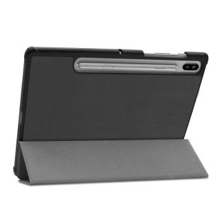 2in1 Set für Samsung Galaxy Tab S6 10.5 SM-T860 SM-T865 Tablet mit Smartcover + Schutzglas mit Auto Sleep/Wake MagnetverschlussHülle Schwarz