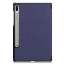2in1 Tablet Set für Samsung Galaxy Tab S6 10.5 SM-T860 SM-T865 mit Magnet Cover Auto Sleep/Wake Ruhemodus + Schutzfolie Hülle Smart Case Hartglas Blau