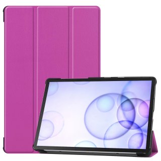 2in1 Schutz Set für Samsung Galaxy Tab S6 10.5 SM-T860 SM-T865 Tablet mit Schutzhülle + Displayschutz Folie Auto Sleep/Wake Cover Lila
