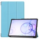 2in1 Schutz Set für Samsung Galaxy Tab S6 10.5 SM-T860 SM-T865 Tablet mit Schutzhülle + Displayschutz Folie Auto Sleep/Wake Cover Hellblau