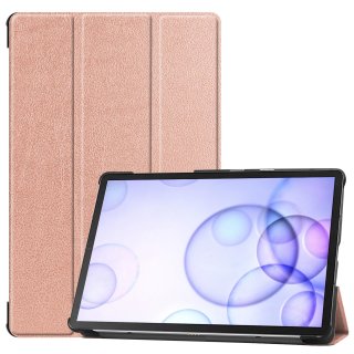 2in1 Tablet Set für Samsung Galaxy Tab S6 10.5 SM-T860 SM-T865 mit Cover Auto Sleep/Wake Schlafmodus + Schutzfolie Hülle Smart Case Hartglas Bronze