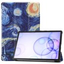2in1 Set für Samsung Galaxy Tab S6 10.5 SM-T860 SM-T865 Tablet mit Magnetverschluss Bookcover + Schutzglas mit Auto Sleep/Wake Hülle