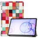 2in1 Set für Samsung Galaxy Tab S6 10.5 SM-T860 SM-T865 Tablet mit Magnetverschluss Schutzhülle + Schutzglas mit Auto Sleep/Wake Hülle