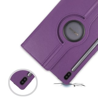 2in1 Schutz Set f&uuml;r Samsung Galaxy Tab S6 10.5 SM-T860 SM-T865 Tablet mit Schutzh&uuml;lle + Displayschutz Front &amp; Backcover Tasche Folie Lila