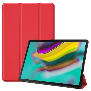2in1 Set Etui für Galaxy Tab S5e 10.5 Zoll SM-T720 SM-T725 Tasche mit Auto Ruhemodus + Schutzfolie Rot
