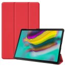 2in1 Set Etui für Samsung Galaxy Tab S5e 10.5 Zoll SM-T720 SM-T725 Tasche mit Auto Ruhemodus + Schutzfolie Rot