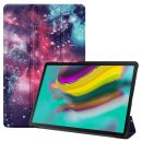 2in1 Schutzset Hülle für Samsung Galaxy Tab S5e 10.5 Zoll SM-T720 SM-T725 Smartcase mit Auto Sleep/Wake Funktion + Schutzglas