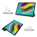 2in1 Tabletschutz Cover für Galaxy Tab S5e 10.5 Zoll SM-T720 SM-T725 Tabletcase mit Auto Schlafmodus + Glas
