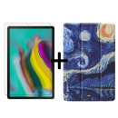 2in1 Schutzset Smartcover für Samsung Galaxy Tab S5e 10.5 Zoll SM-T720 SM-T725 Bookcover mit Energiesparfunktion + Schutzglasfolie
