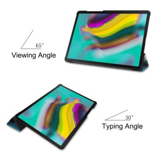 2in1 Set Tabletcase für Galaxy Tab S5e 10.5 Zoll SM-T720 SM-T725 Cover slim + Displayglas