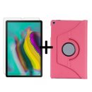 2in1 Tabletschutz Schutzhülle für Samsung Galaxy Tab S5e 10.5 Zoll SM-T720 SM-T725 Case passgenauer Form + Schutzfolie Pink