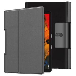Case für Lenovo Yoga Smart Tab YT-X705F 10.1 Zoll Schutzhülle Tasche mit Standfunktion und Auto Sleep/Wake Funktion Grau