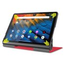 Schutzhülle für Lenovo Yoga Smart Tab YT-X705F 10.1 Zoll Slim Case Etui mit Standfunktion und Auto Sleep/Wake Funktion Rot