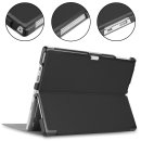 Hülle für Microsoft Surface Pro 4 5 6 7 mit 12.3 Zoll Smart Cover Etui mit Standfunktion und Auto Sleep/Wake Funktion Schwarz