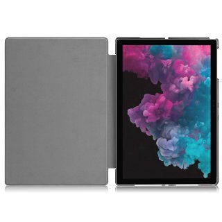 Tablet Hülle für Microsoft Surface Pro 4 5 6 7 mit 12.3 Zoll Slim Case Etui mit Standfunktion und Auto Sleep/Wake Funktion Grau