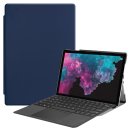 Cover für Microsoft Surface Pro 4 5 6 7 mit 12.3 Zoll Tablethülle Schlank mit Standfunktion und Auto Sleep/Wake Funktion Blau