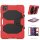 Tasche für Apple iPad Pro 11 2020/2021/2022 11 Zoll Schutzhülle mit Displayschutzfolie + Gestell Rot