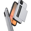 Hülle für Apple iPhone 11 Pro 2019 5.8 Zoll mit Kartensteckplatz Case Cover Stoßfest Silber