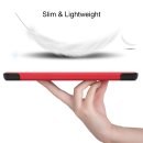 Cover für Lenovo Tab M10 Plus TB-X606F TB-X606X 10.3 Zoll Tablethülle Schlank mit Standfunktion und Auto Sleep/Wake Funktion Rot