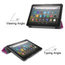 Tablet Hülle für Amazon Fire HD8/Plus 2020 8.0 Zoll Slim Case Etui mit Standfunktion und Auto Sleep/Wake Funktion Lila