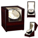 Uhrenbeweger für 2 Automatikuhren Uhrendreher Watch Winder Uhrenbox Holz Vitrine