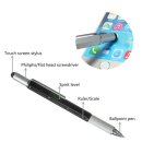 6in1 Stift Kugelschreiber Tool-Pen Wasserwaage Touchpen Schraubendreher Lineal