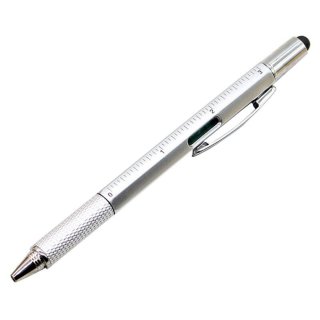 6in1 Stift Kugelschreiber Tool-Pen Wasserwaage Touchpen Schraubendreher Lineal