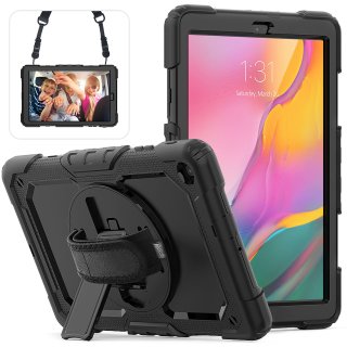 4in1 Hülle für Samsung Galaxy Tab A 10.1 Zoll SM-T510 T515 Outdoor Cover mit Displayschutz Handschlaufe Schultergurt Stifthalter