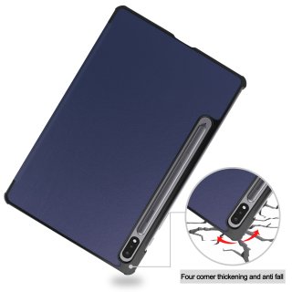 Schutzhülle für Samsung Galaxy Tab S7 SM-T870/T875/X700 Slim Case Etui mit Standfunktion und Auto Sleep/Wake Funktion Blau