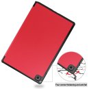 Cover für Samsung Galaxy Tab A7 SM-T500 T505 Tablethülle Schlank mit Standfunktion und Auto Sleep/Wake Funktion Rot